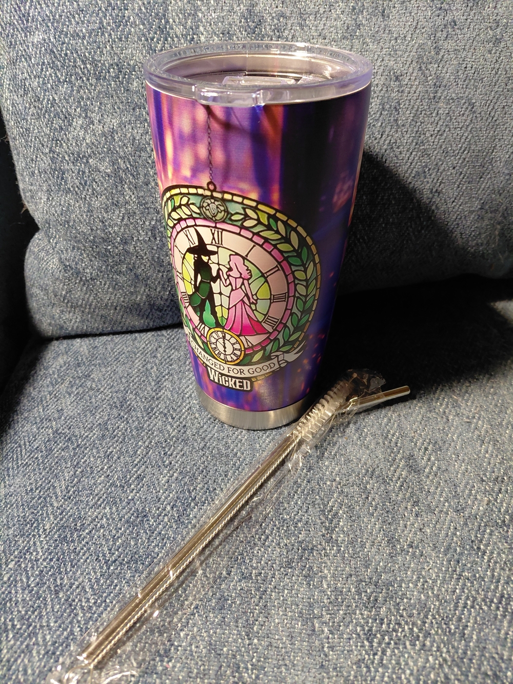 Wicked Musical Logo Stainless Steel Tumbler - Purple